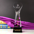 Logotipo de Crystal World Cup Trophy Craft Sandblasting con base